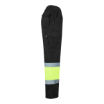 Pantaloni lavoro in cotone e poliestere con riflettenti 210g/m2 Velilla color nero quarta vista