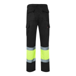 Pantaloni lavoro in cotone e poliestere con riflettenti 210g/m2 Velilla color nero