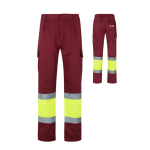 Pantaloni lavoro in cotone e poliestere con riflettenti 210g/m2 Velilla vista principale