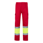 Pantaloni da lavoro multitasche in cotone e poliestere 210g/m2 Velilla color rosso seconda vista