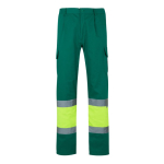 Pantaloni da lavoro multitasche in cotone e poliestere 210g/m2 Velilla color verde seconda vista