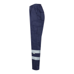 Pantaloni da lavoro in sargia in cotone e poliestere 200 g/m2 Velilla color blu terza vista