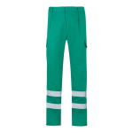 Pantaloni da lavoro in sargia in cotone e poliestere 200 g/m2 Velilla color verde seconda vista