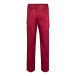 Pantaloni multitasche unisex in cotone e poliestere 200 g/m2 Velilla color bordò seconda vista