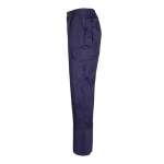 Pantaloni multitasche unisex in cotone e poliestere 200 g/m2 Velilla color blu terza vista