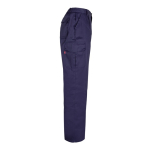 Pantaloni multitasche unisex in cotone e poliestere 200 g/m2 Velilla color blu quarta vista