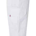 Pantaloni multitasche unisex in cotone e poliestere 200 g/m2 Velilla color bianco quinta vista