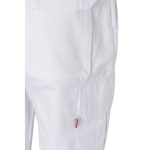 Pantaloni multitasche unisex in cotone e poliestere 200 g/m2 Velilla color bianco sesta vista