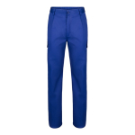 Pantaloni multitasche unisex in cotone e poliestere 200 g/m2 Velilla color blu reale seconda vista