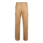 Pantaloni multitasche unisex in cotone e poliestere 200 g/m2 Velilla color naturale seconda vista