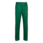 Pantaloni multitasche unisex in cotone e poliestere 200 g/m2 Velilla color verde scuro seconda vista