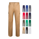 Pantaloni multitasche unisex in cotone e poliestere 200 g/m2 Velilla vari colori