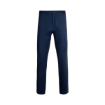 Pantaloni unisex elasticizzato in cotone ed elastan 260 g/m2 Velilla color blu mare seconda vista