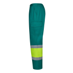 Pantaloni da lavoro unisex in poliestere e cotone 190 g/m2 Velilla color verde terza vista