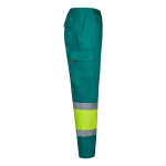 Pantaloni da lavoro unisex in poliestere e cotone 190 g/m2 Velilla color verde quarta vista