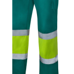 Pantaloni da lavoro unisex in poliestere e cotone 190 g/m2 Velilla color verde sesta vista