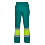 Pantaloni da lavoro unisex in poliestere e cotone 190 g/m2 Velilla color verde