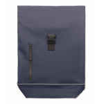 Zaino rolltop con striscia riflettente e tasca impermeabile PC 15'' color blu ottava vista