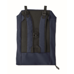 Zaino rolltop con striscia riflettente e tasca impermeabile PC 15'' color blu nona vista