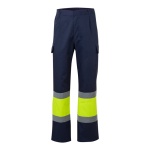 Pantaloni da lavoro unisex in cotone e poliestere da 190 g/m2 Velilla color giallo seconda vista