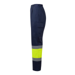 Pantaloni da lavoro unisex in cotone e poliestere da 190 g/m2 Velilla color giallo terza vista