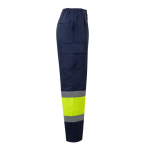 Pantaloni da lavoro unisex in cotone e poliestere da 190 g/m2 Velilla color giallo quarta vista