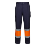 Pantaloni da lavoro unisex in cotone e poliestere da 190 g/m2 Velilla color arancione seconda vista