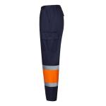 Pantaloni da lavoro unisex in cotone e poliestere da 190 g/m2 Velilla color arancione terza vista