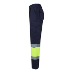 Pantaloni da lavoro in sargia di poliestere e cotone 210 g/m2 Velilla color giallo terza vista