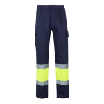 Pantaloni da lavoro unisex in poliestere e cotone 210 g/m2 Velilla color giallo seconda vista