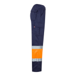 Pantaloni da lavoro unisex in poliestere e cotone 210 g/m2 Velilla color arancione quarta vista