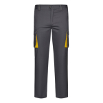 Pantaloni lavoro multitasche con vita elasticizzata 240 g/m2 Velilla color giallo seconda vista