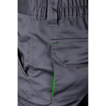 Pantaloni lavoro multitasche con vita elasticizzata 240 g/m2 Velilla color verde settima vista