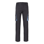 Pantaloni lavoro multitasche con vita elasticizzata 240 g/m2 Velilla color azzurro seconda vista