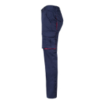 Pantaloni da lavoro multitasche con dettagli colorati 240 g/m2 Velilla color rosso terza vista