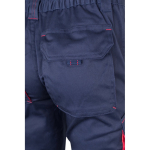 Pantaloni da lavoro multitasche con dettagli colorati 240 g/m2 Velilla color rosso sesta vista