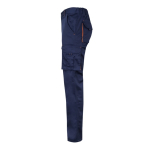 Pantaloni da lavoro multitasche con dettagli colorati 240 g/m2 Velilla color arancione terza vista