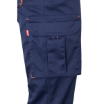 Pantaloni da lavoro multitasche con dettagli colorati 240 g/m2 Velilla color arancione quinta vista