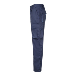 Pantaloni da lavoro multitasche con dettagli colorati 240 g/m2 Velilla color azzurro terza vista