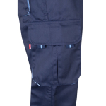 Pantaloni da lavoro multitasche con dettagli colorati 240 g/m2 Velilla color azzurro quinta vista