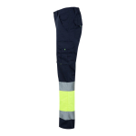 Pantaloni lavoro elasticizzati taglie grandi 6 tasche 240g/m2 Velilla color giallo terza vista