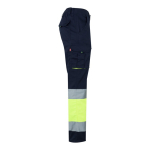 Pantaloni lavoro elasticizzati taglie grandi 6 tasche 240g/m2 Velilla color giallo quarta vista