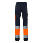 Pantaloni lavoro elasticizzati taglie grandi 6 tasche 240g/m2 Velilla color arancione seconda vista