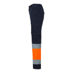 Pantaloni lavoro elasticizzati taglie grandi 6 tasche 240g/m2 Velilla color arancione terza vista