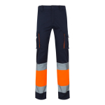 Pantaloni da lavoro elasticizzati con diverse tasche 240g/m2 Velilla color arancione seconda vista