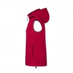 Gilet soft shell con cappuccio e interno in micropile 300 g/m² color rosso seconda vista