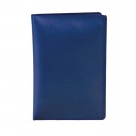 Copertina portadocumenti in PVC con 2 scomparti interni trasparenti color blu mare