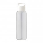 Borraccia in RPET per acqua fredda con tappo in silicone da 500 ml color bianco prima vista