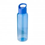 Borraccia in RPET per acqua fredda con tappo in silicone da 500 ml color blu quarta vista