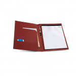 Cartella con block notes per aziende color rosso con logo